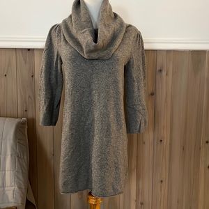 Cynthia rowley 100% cashmere sweater tunic cowl neck M gray